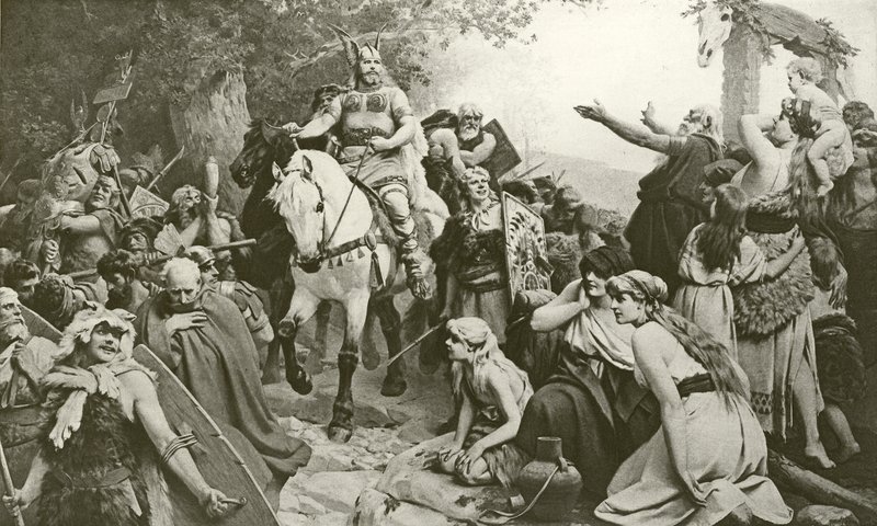 El triunfo de Hermann sobre los romanos de Friedrich Paul Thumann