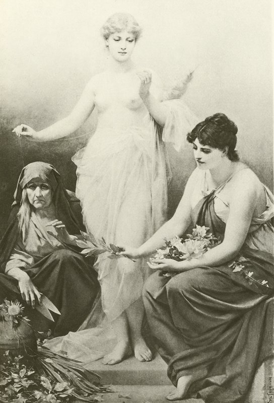 Las Parcas (grabado) de Friedrich Paul Thumann