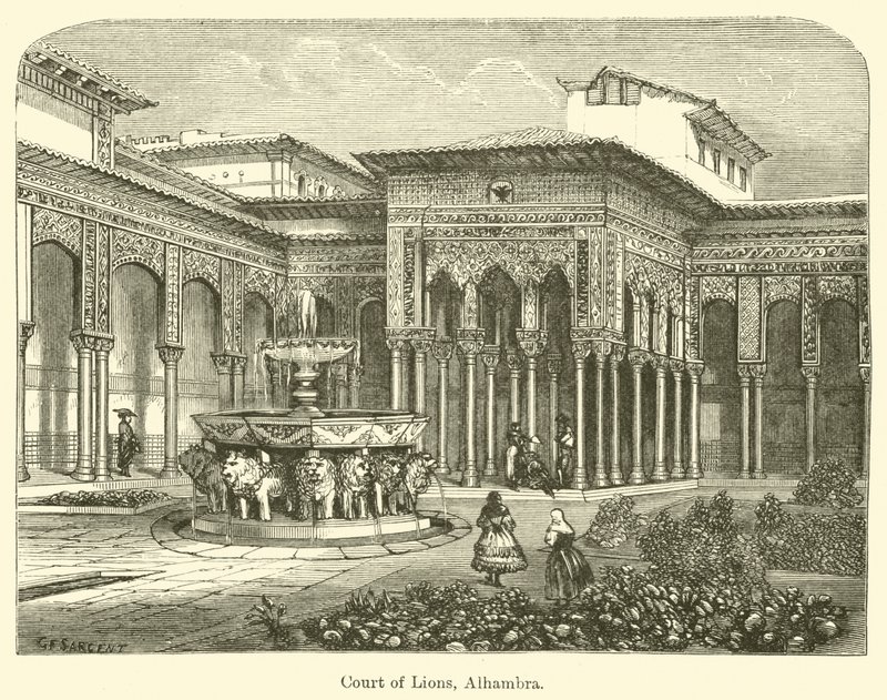 Patio de los Leones, Alhambra de G. F. Sargent