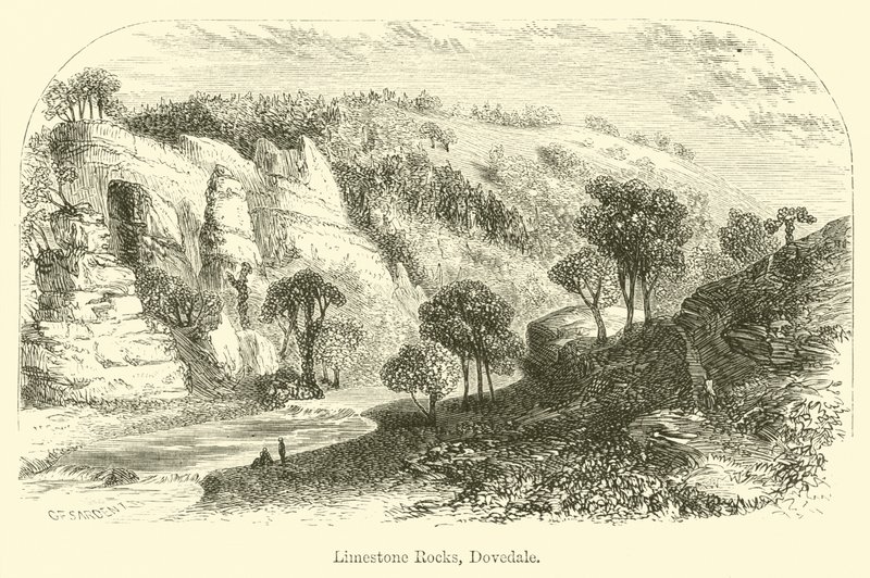 Rocas de piedra caliza, Dovedale de G. F. Sargent