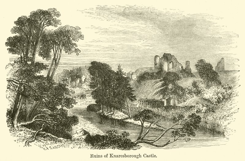 Ruinas del Castillo de Knaresborough de G. F. Sargent