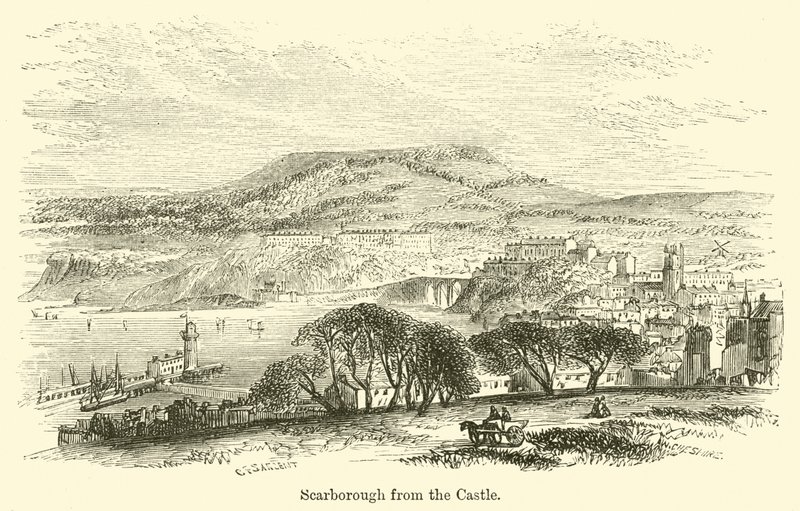 Scarborough desde el castillo de G. F. Sargent