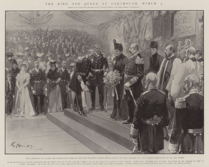 El Rey y la Reina en Dartmouth, 7 de marzo de G.S. Amato