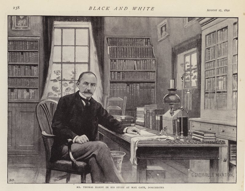 Thomas Hardy en su estudio en Max Gate, Dorchester de G. Grenville Manton