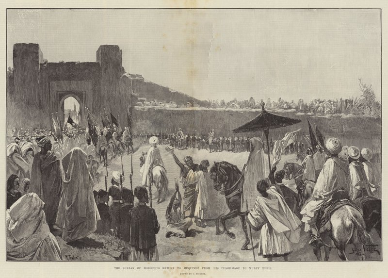 El regreso del Sultán de Marruecos a Mequinez de su peregrinación a Muley Edris de Gabriel Nicolet
