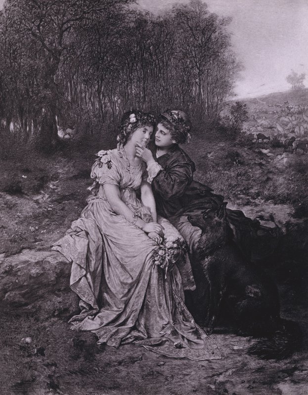 Escena de El cuento de invierno de Shakespeare de Gabriel Max