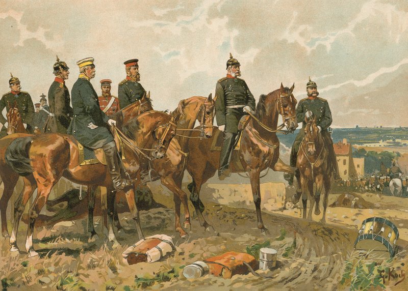 Kaiser Wilhelm I de Alemania y su personal de Georg Koch