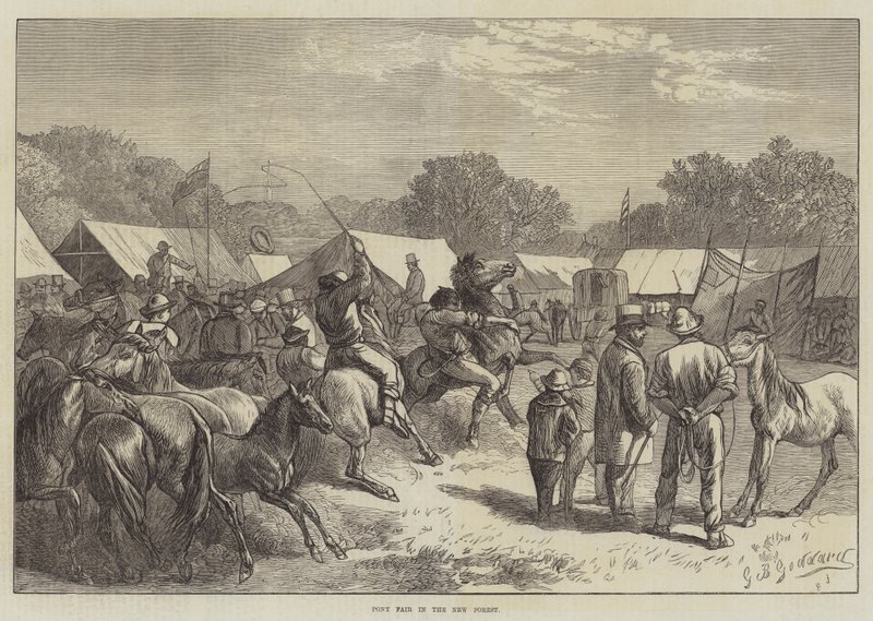 Feria de ponis en el Nuevo Bosque de George Bouverie Goddard