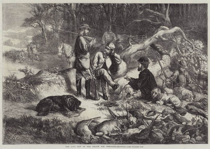 El último día de la temporada de caza de faisanes de George Bouverie Goddard