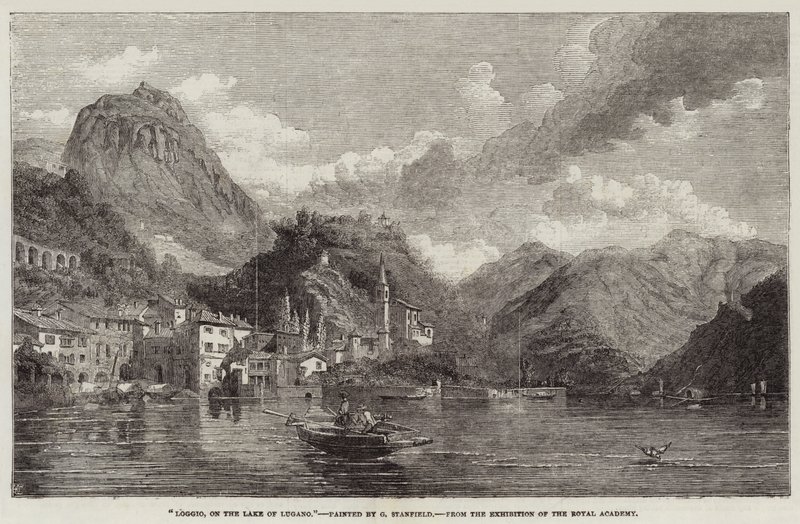 Loggio, en el lago de Lugano de George Clarkson Stanfield