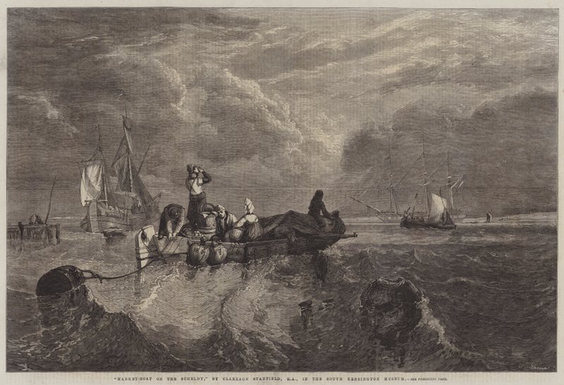 Barco de mercado en el Escalda de George Clarkson Stanfield