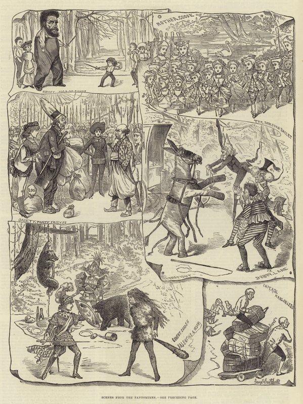Escenas de las Pantomimas de George Cruikshank