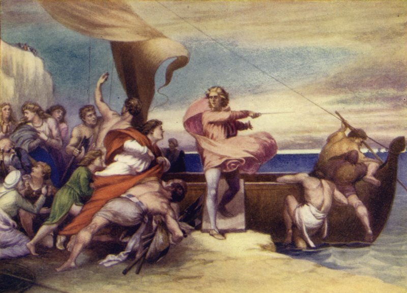 Alfred incitando a los sajones a resistir a los daneses de George Frederick Watts