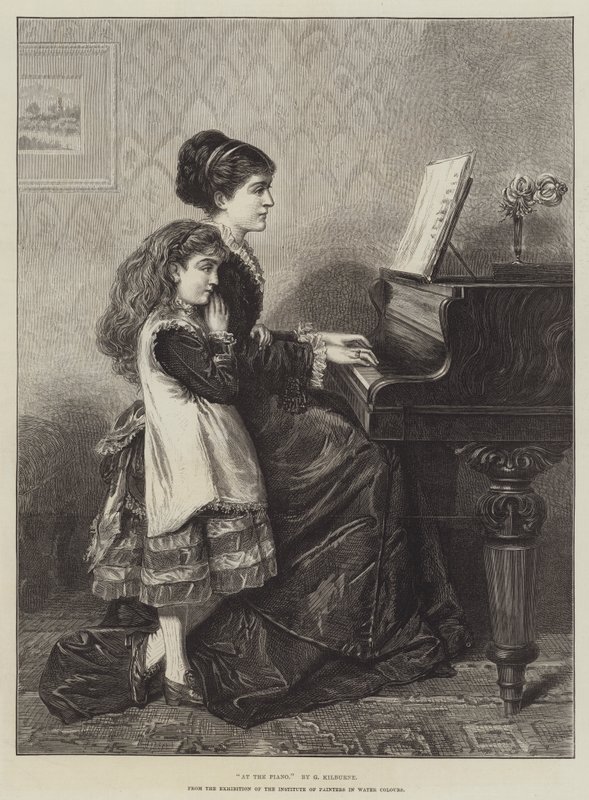 En el piano de George Goodwin Kilburne