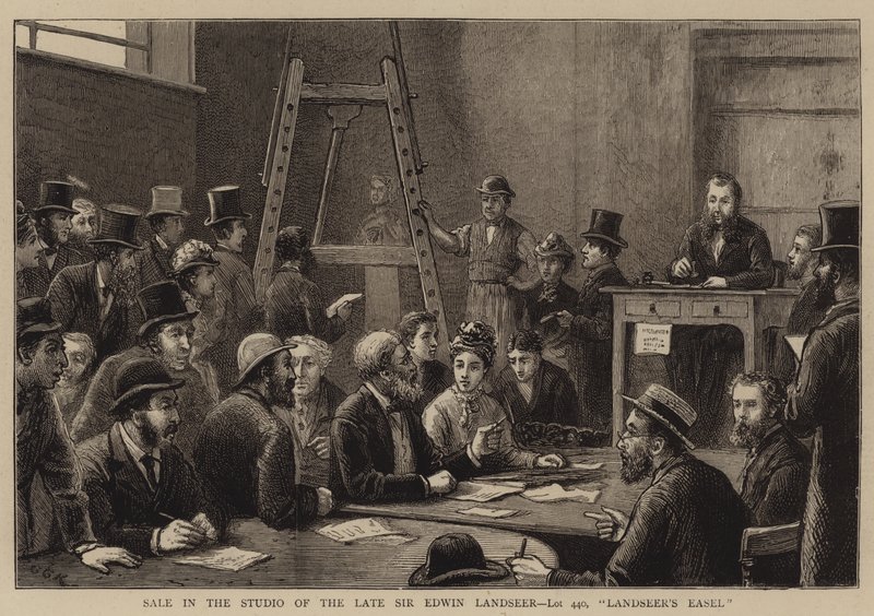 Venta en el Estudio del Difunto Sir Edwin Landseer, Lote 440, Caballete de Landseer de George Goodwin Kilburne