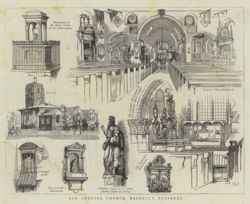 Iglesia Vieja de Chelsea, Recientemente Restaurada de George Kingston Jones