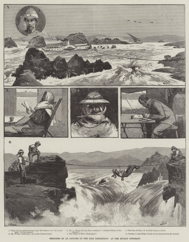 Bocetos de un Oficial de la Expedición del Nilo, en la Segunda Catarata de George L. Seymour
