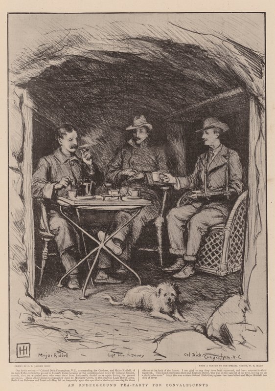 Una fiesta de té subterránea para convalecientes de George Percy Jacomb Hood
