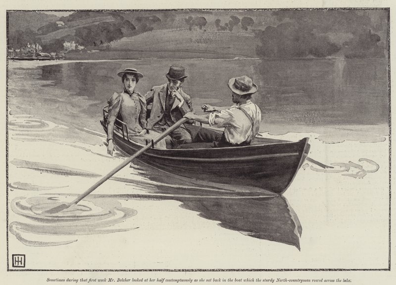 Ilustración para Un destello de verano, por la Sra. W K Clifford de George Percy Jacomb Hood