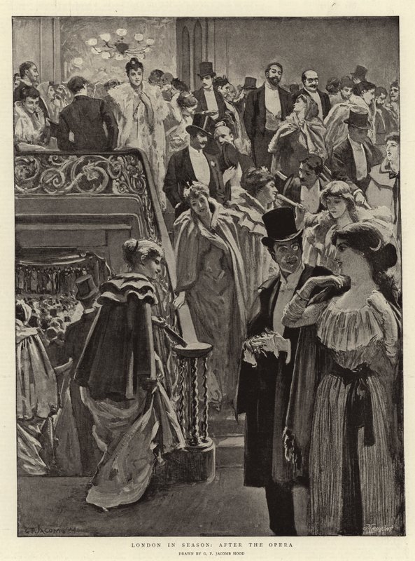 Londres en temporada, después de la ópera de George Percy Jacomb Hood