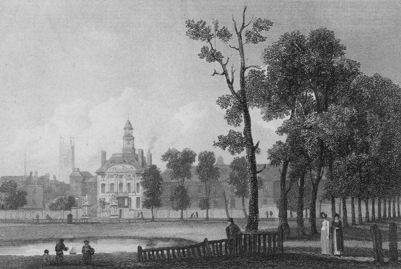 Hospital de Bethlehem, como apareció en junio de 1811, Londres de George (after) Arnald