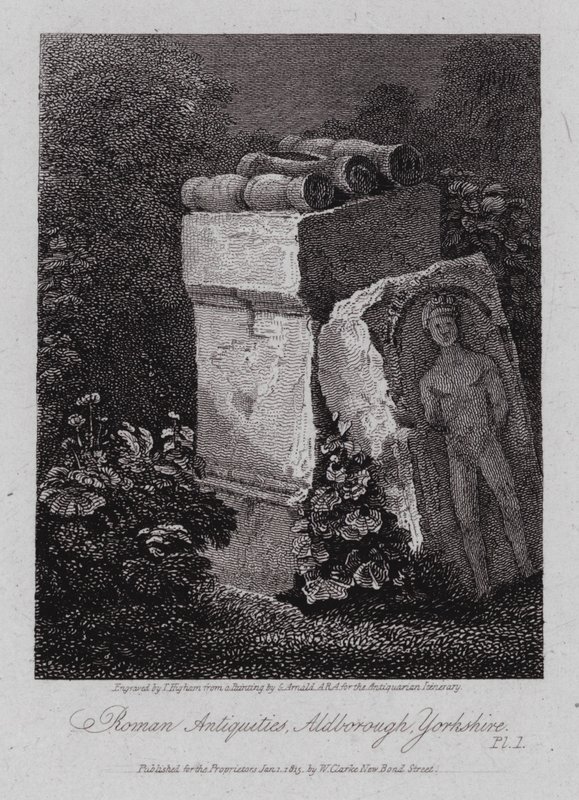 Antigüedades romanas, Aldborough, Yorkshire (grabado) de George (after) Arnald