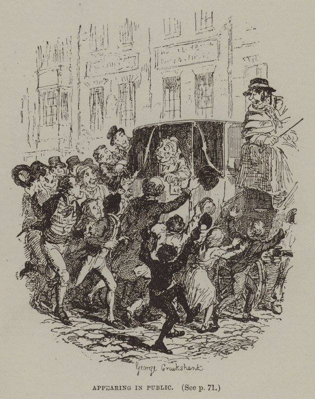 Apareciendo en público de George (after) Cruikshank