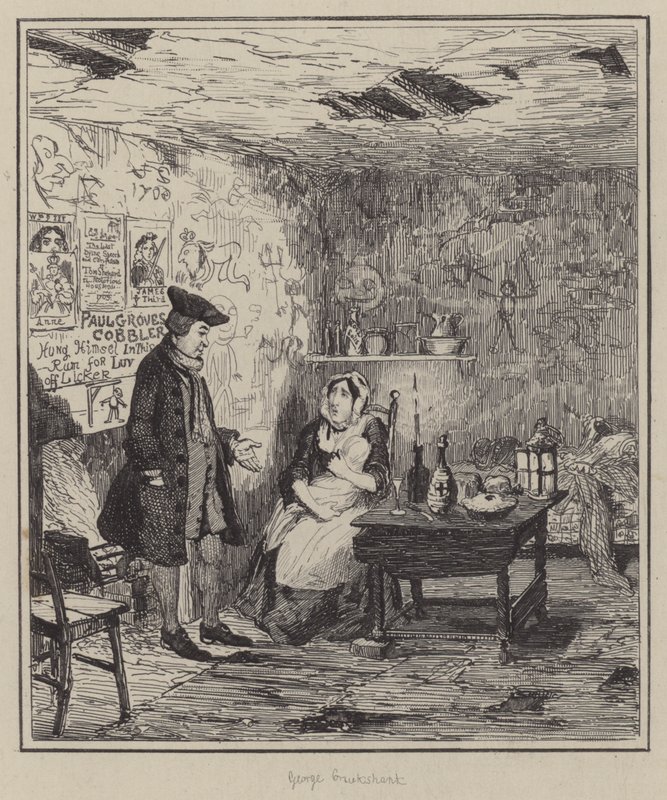 Ilustración para Jack Sheppard de George (after) Cruikshank