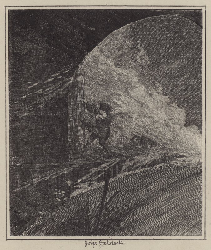 Ilustración para Jack Sheppard de George (after) Cruikshank