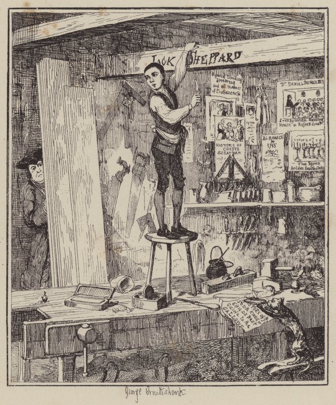 Ilustración para Jack Sheppard (grabado) de George (after) Cruikshank
