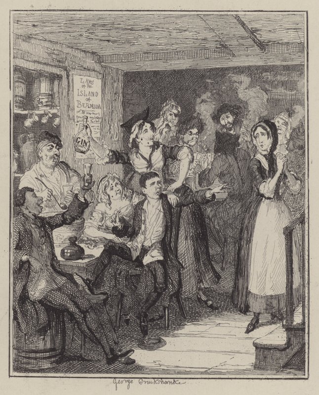 Ilustración para Jack Sheppard (grabado) de George (after) Cruikshank