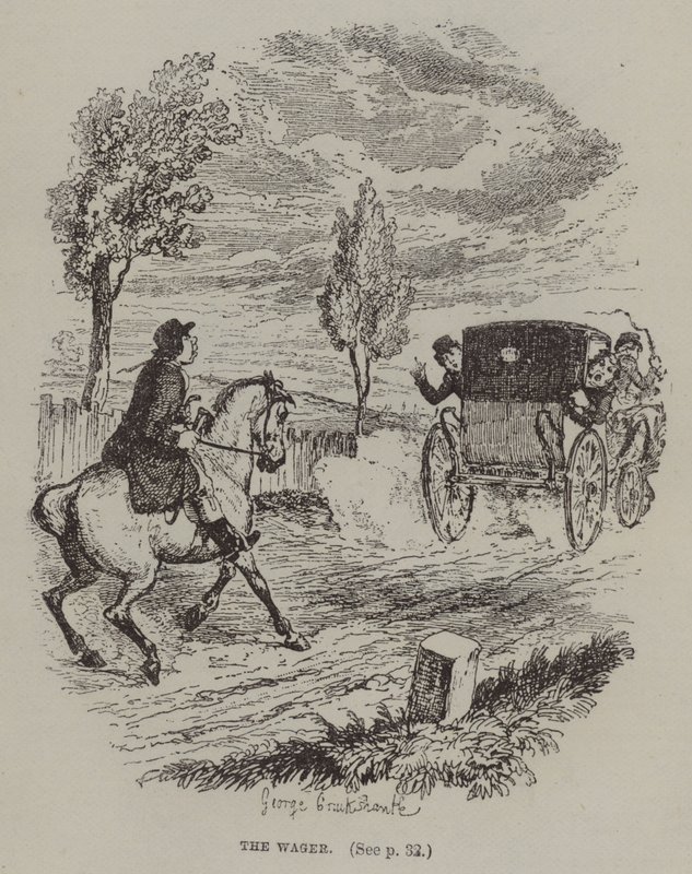 La apuesta de George (after) Cruikshank