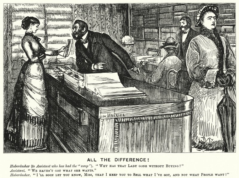 Caricatura de Punch: ¡Toda la Diferencia! (grabado) de George (after) Du Maurier