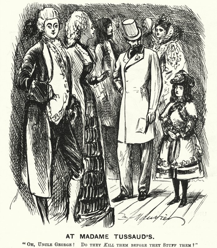 Caricatura de Punch: En Madame Tussaud