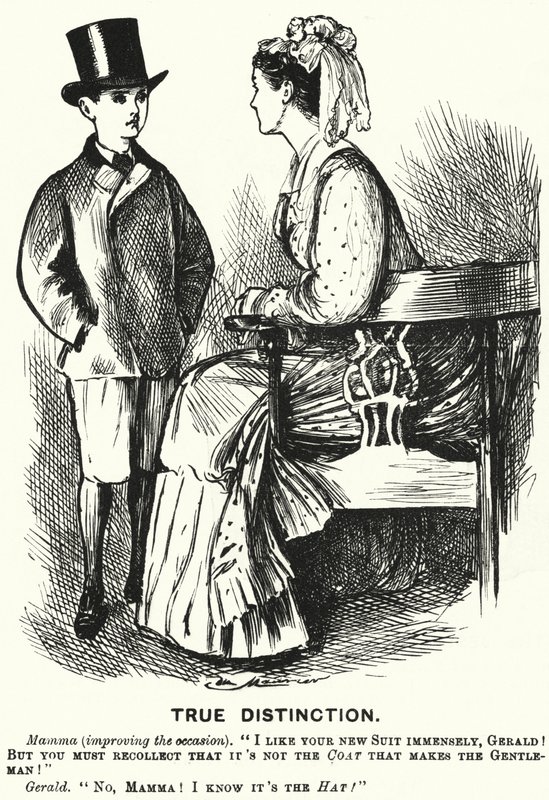 Caricatura de Punch: Verdadera Distinción (grabado) de George (after) Du Maurier