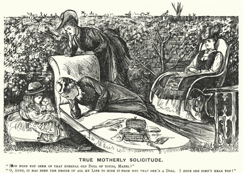 Caricatura de Punch: Verdadera Solicitud Maternal de George (after) Du Maurier