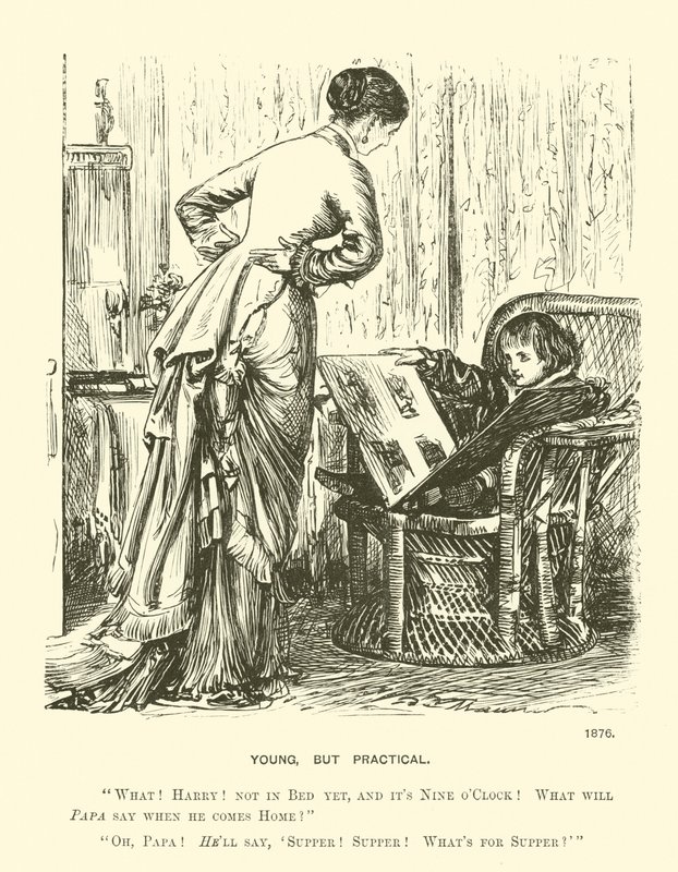 Joven, pero práctico (grabado) de George (after) Du Maurier