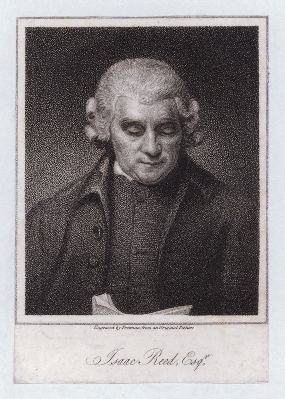 Isaac Reed, editor literario inglés y coleccionista de libros de George (after) Romney