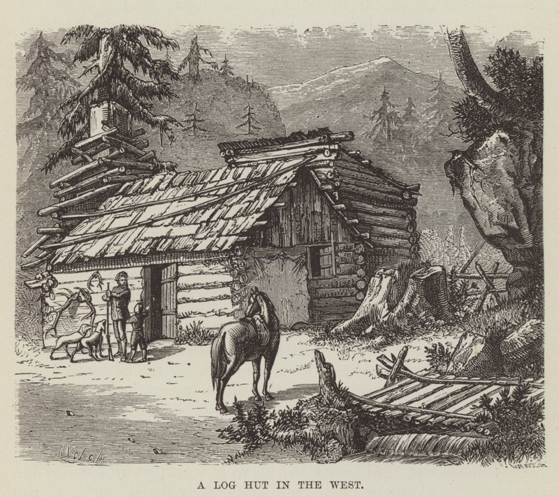 Una cabaña de troncos en el oeste de George Augustus Sala