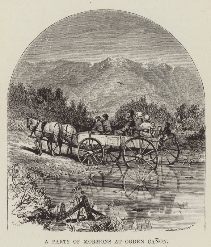 Un grupo de mormones en el Cañón de Ogden de George Augustus Sala