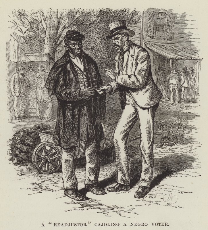 Un readaptador engatusando a un votante negro de George Augustus Sala