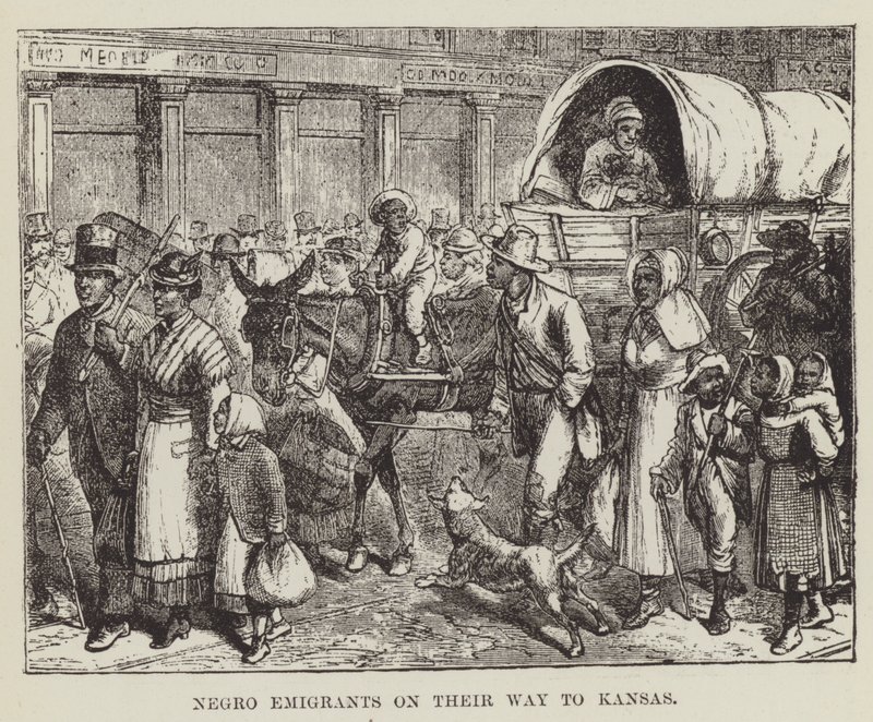 Emigrantes negros en camino a Kansas de George Augustus Sala