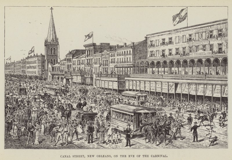 Calle Canal, Nueva Orleans, en la víspera del carnaval de George Augustus Sala