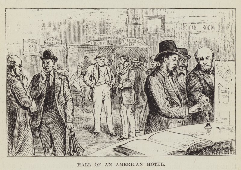 Vestíbulo de un hotel americano de George Augustus Sala