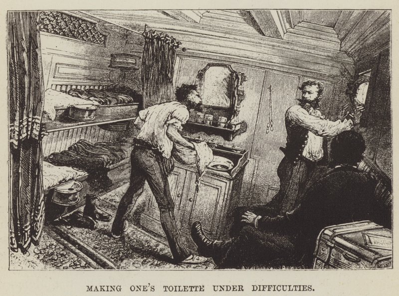 Haciendo el aseo personal con dificultades de George Augustus Sala