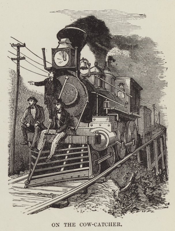 En el parachoques de la locomotora de George Augustus Sala