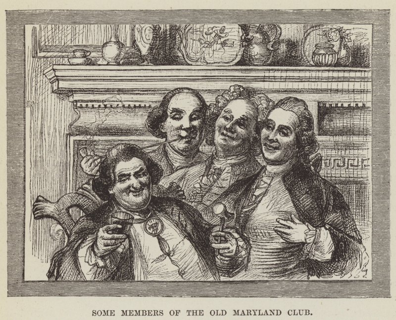 Algunos miembros del Old Maryland Club de George Augustus Sala