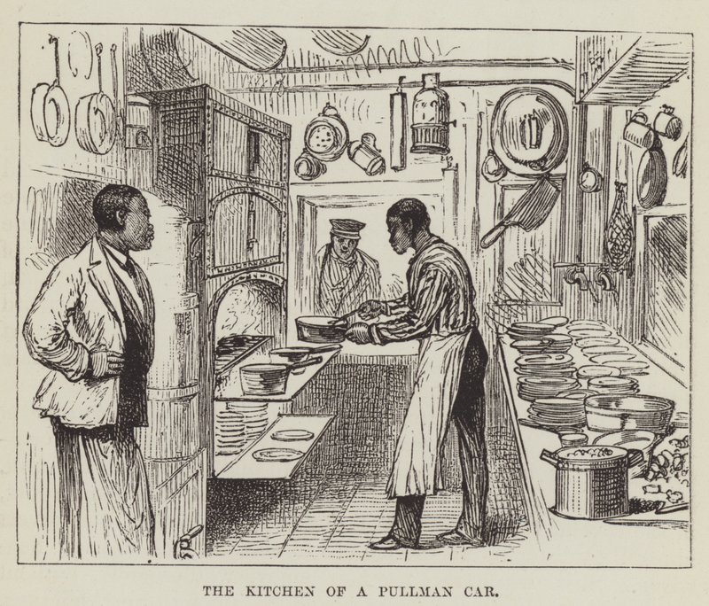 La cocina de un coche Pullman de George Augustus Sala