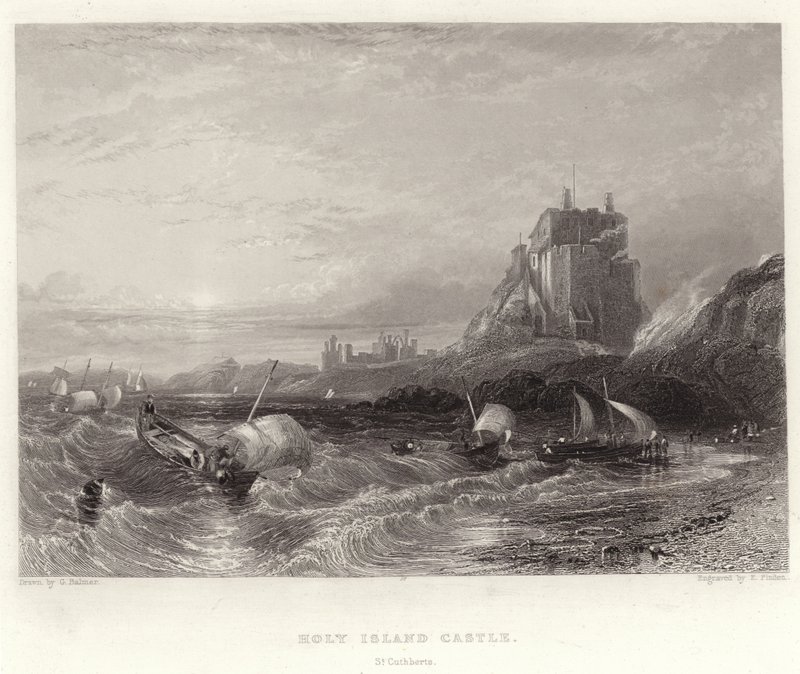 Castillo de Holy Island, St Cuthberts de George Balmer