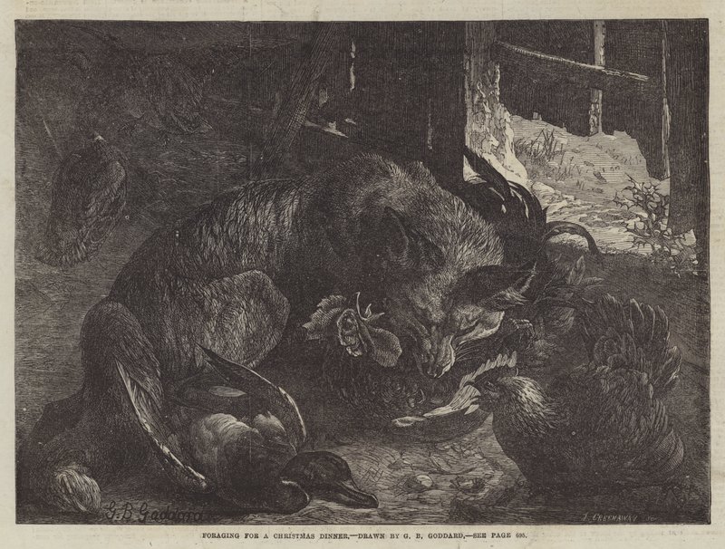 Buscando una cena de Navidad de George Bouverie Goddard